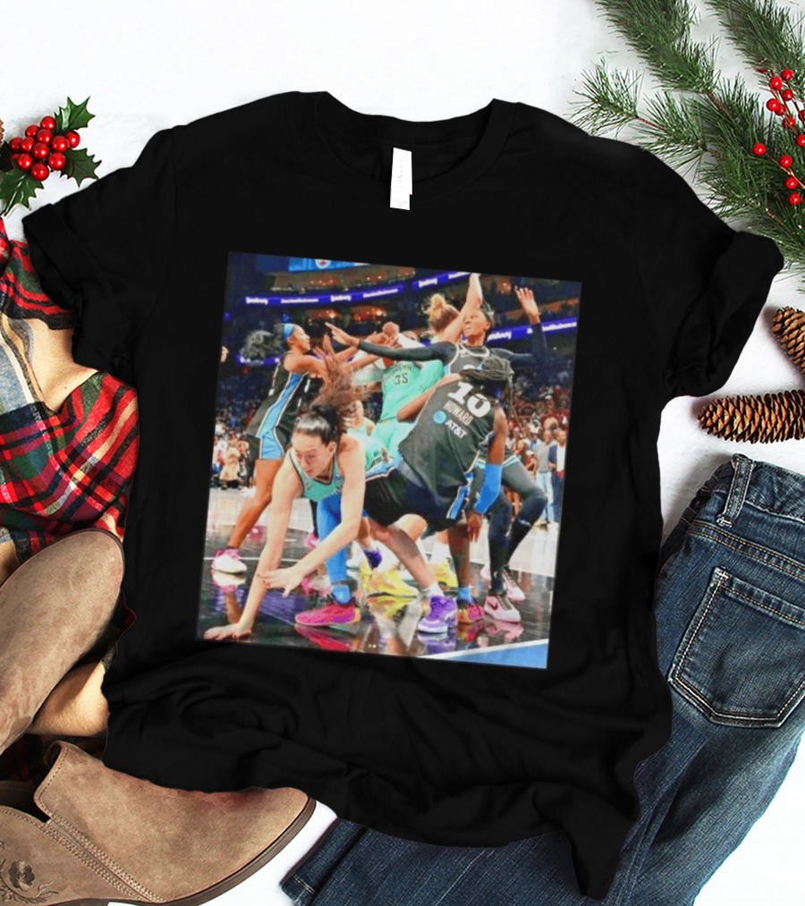WNBA Action Howard 10 Brooklyn 35 AT&T Basketball Game T-Shirt