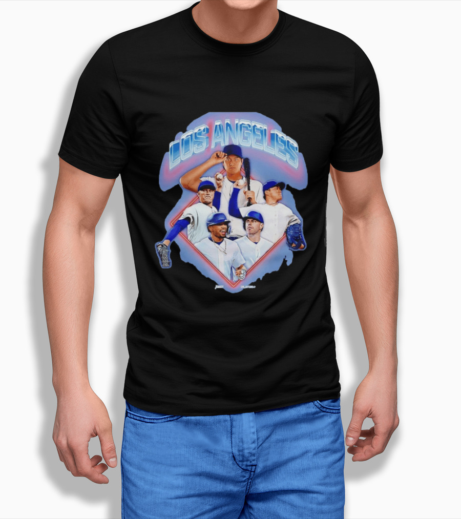 Los Angeles Dodgers Stars Shohei Ohtani Mookie Betts Number 17 50 Baseball Team Players T-Shirt