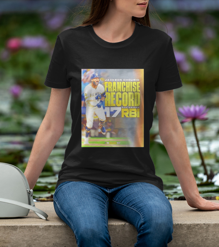 Jackson Chourio Franchise Record 17 RBI Postseason Milwaukee Brewers T-Shirt