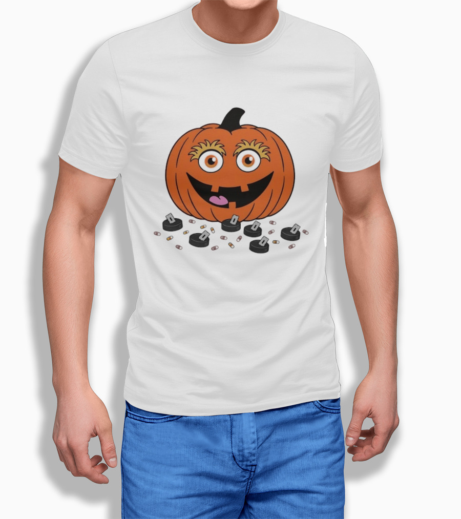 Gritty Philadelphia Flyers Pumpkin Halloween Jack O' Lantern Hockey T-Shirt
