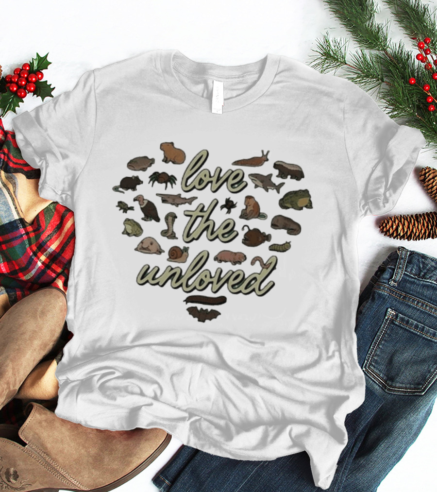 Love The Unloved Animal Heart Collage Wildlife T-Shirt