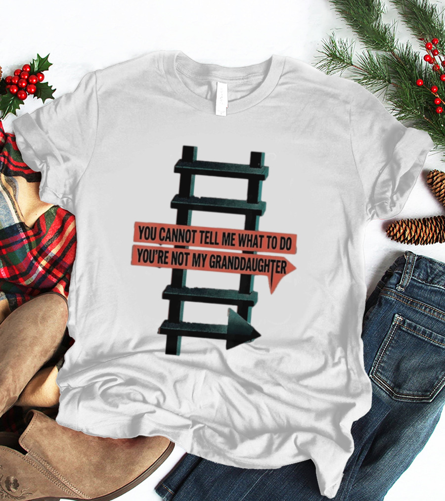 You Cannot Tell Me What To Do You're Not My Granddaughter Arrow Ladder T-Shirt