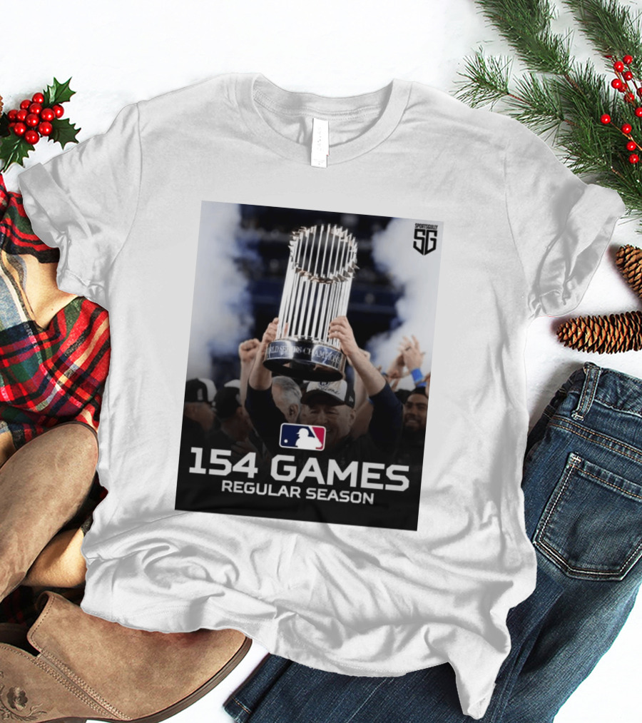 MLB 154 Games Regular Season World Series Champions Trophy T-Shirt
