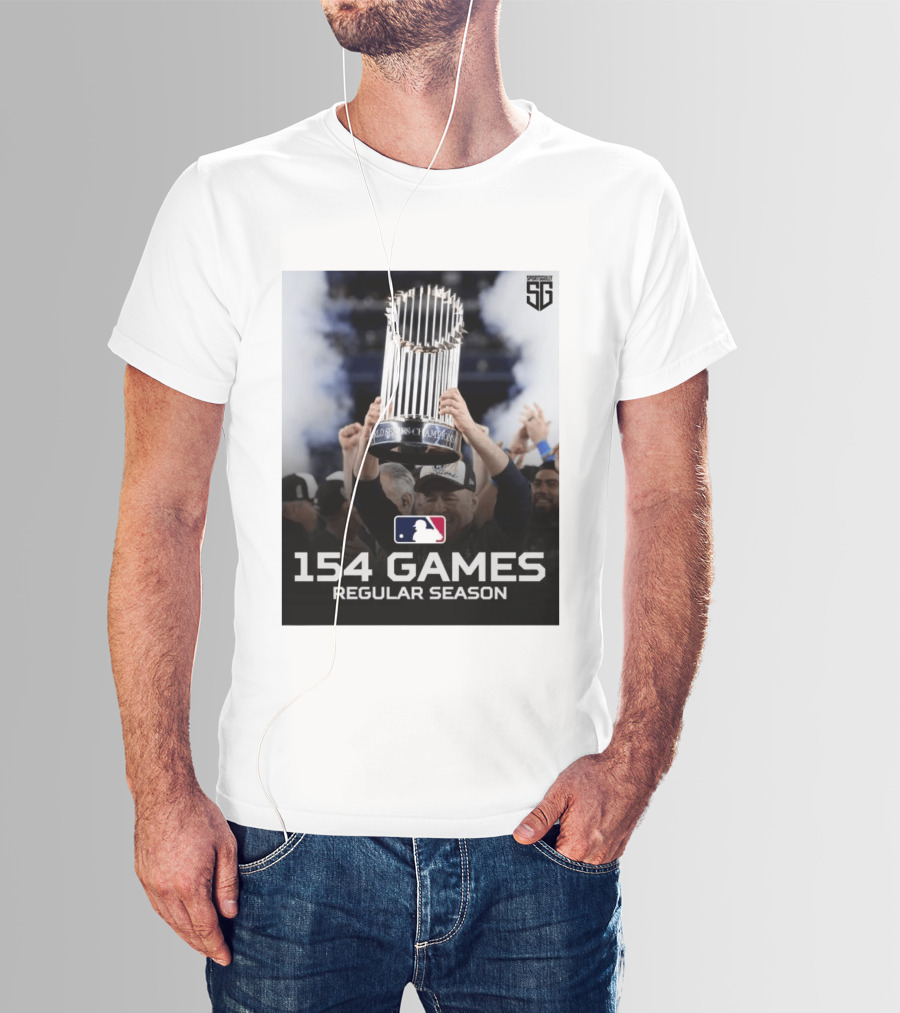 MLB 154 Games Regular Season World Series Champions Trophy T-Shirt