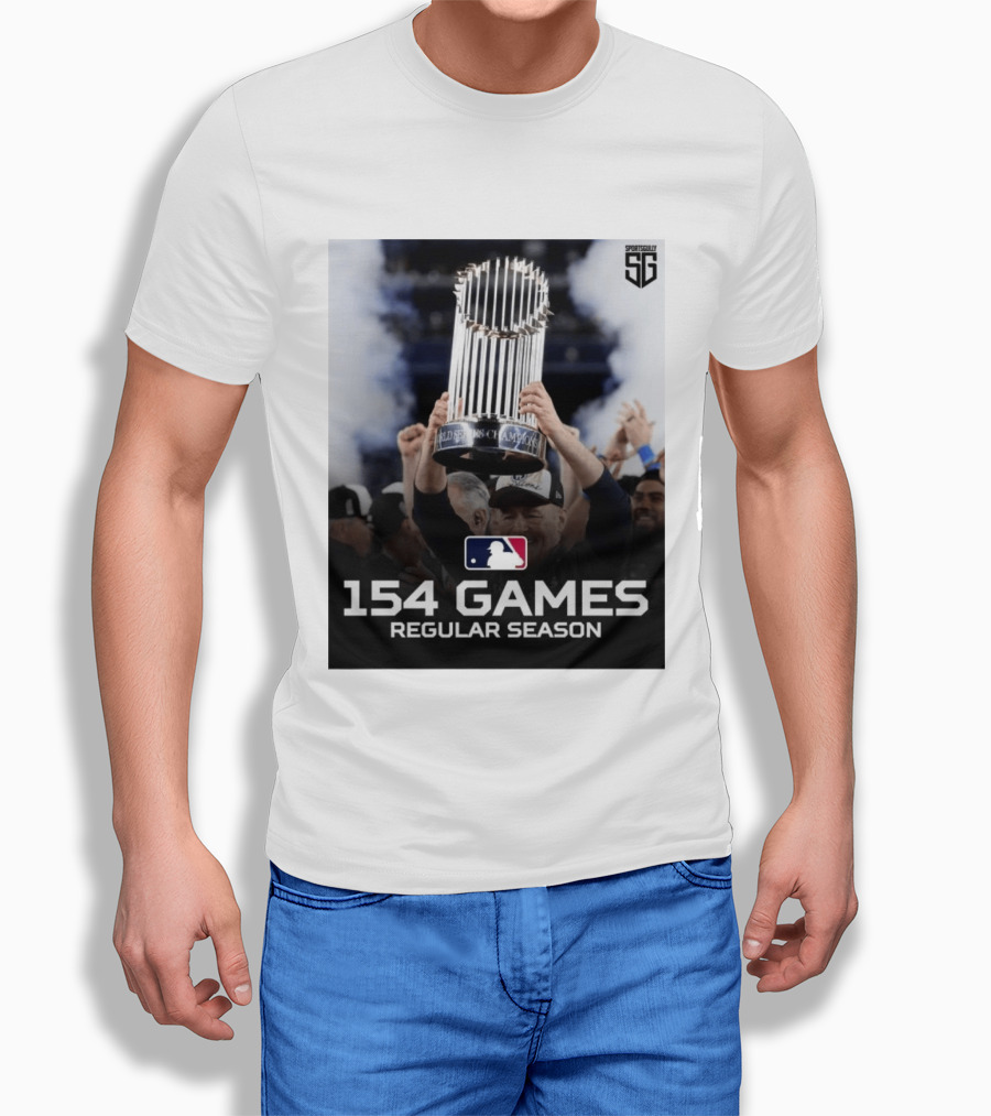 MLB 154 Games Regular Season World Series Champions Trophy T-Shirt