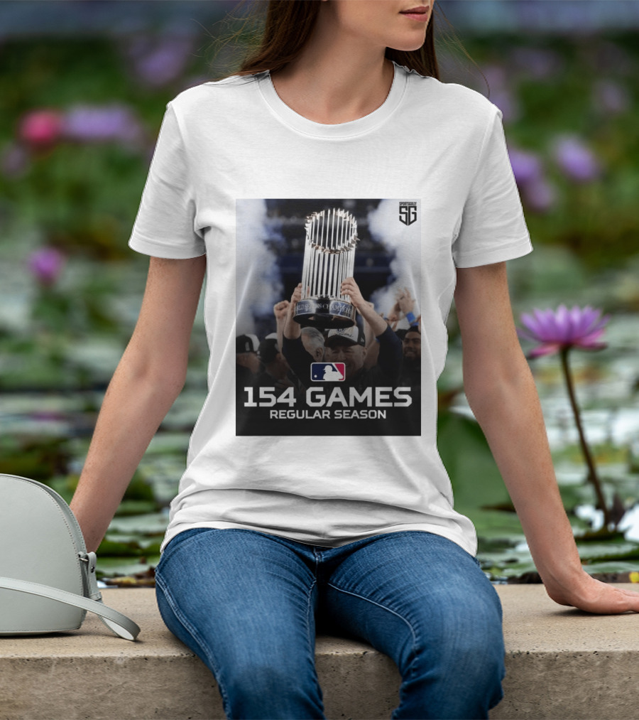 MLB 154 Games Regular Season World Series Champions Trophy T-Shirt