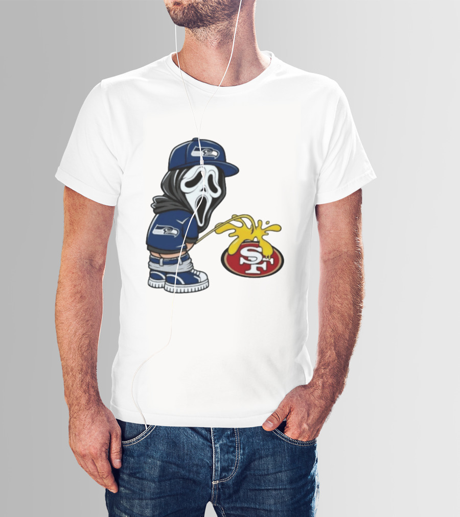 Seattle Seahawks Ghostface Fan Rivalry With San Francisco 49ers T-Shirt