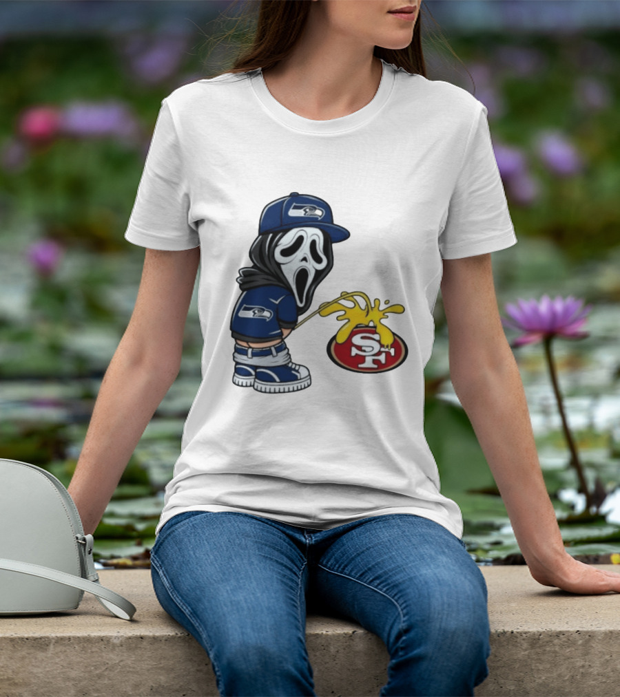Seattle Seahawks Ghostface Fan Rivalry With San Francisco 49ers T-Shirt