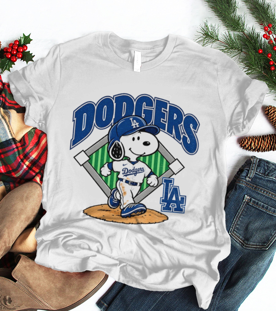 Snoopy Baseball Los Angeles Dodgers MLB Take October T-Shirt