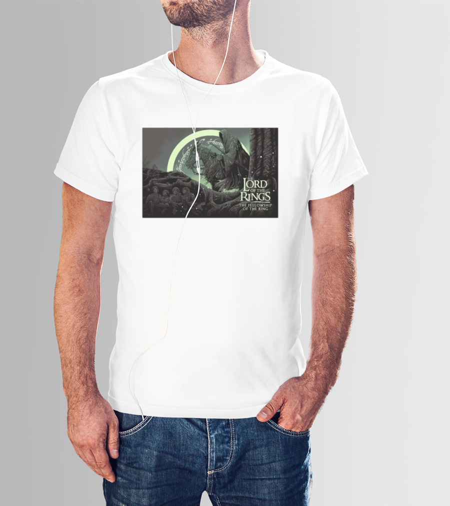 The Lord Of The Rings The Fellowship Of The Ring Nazgûl And Hobbits Scene T-Shirt