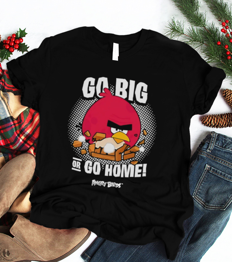 Angry Birds Go Big Or Go Home Red Bird Gaming T-Shirt