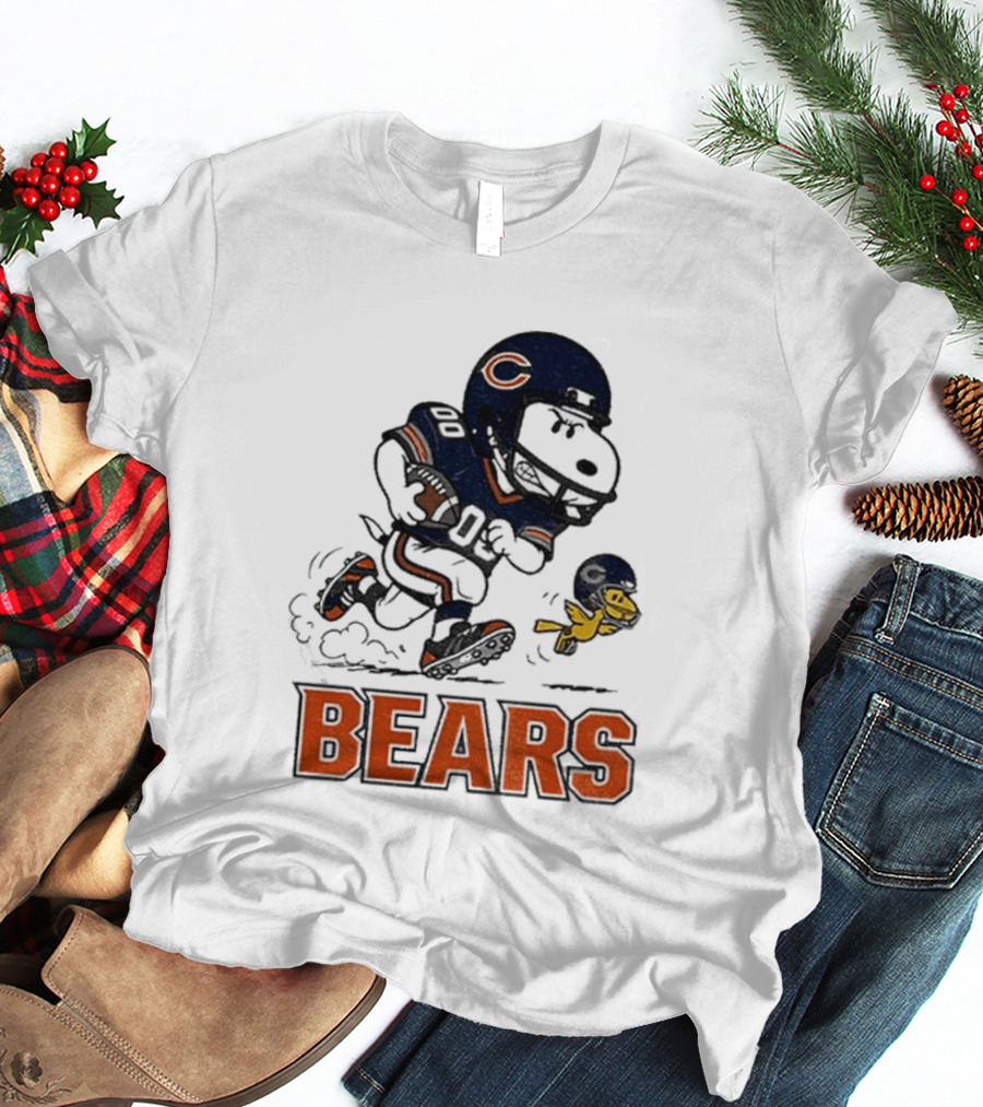 Chicago Bears Snoopy And Woodstock Football Team Fan T-Shirt