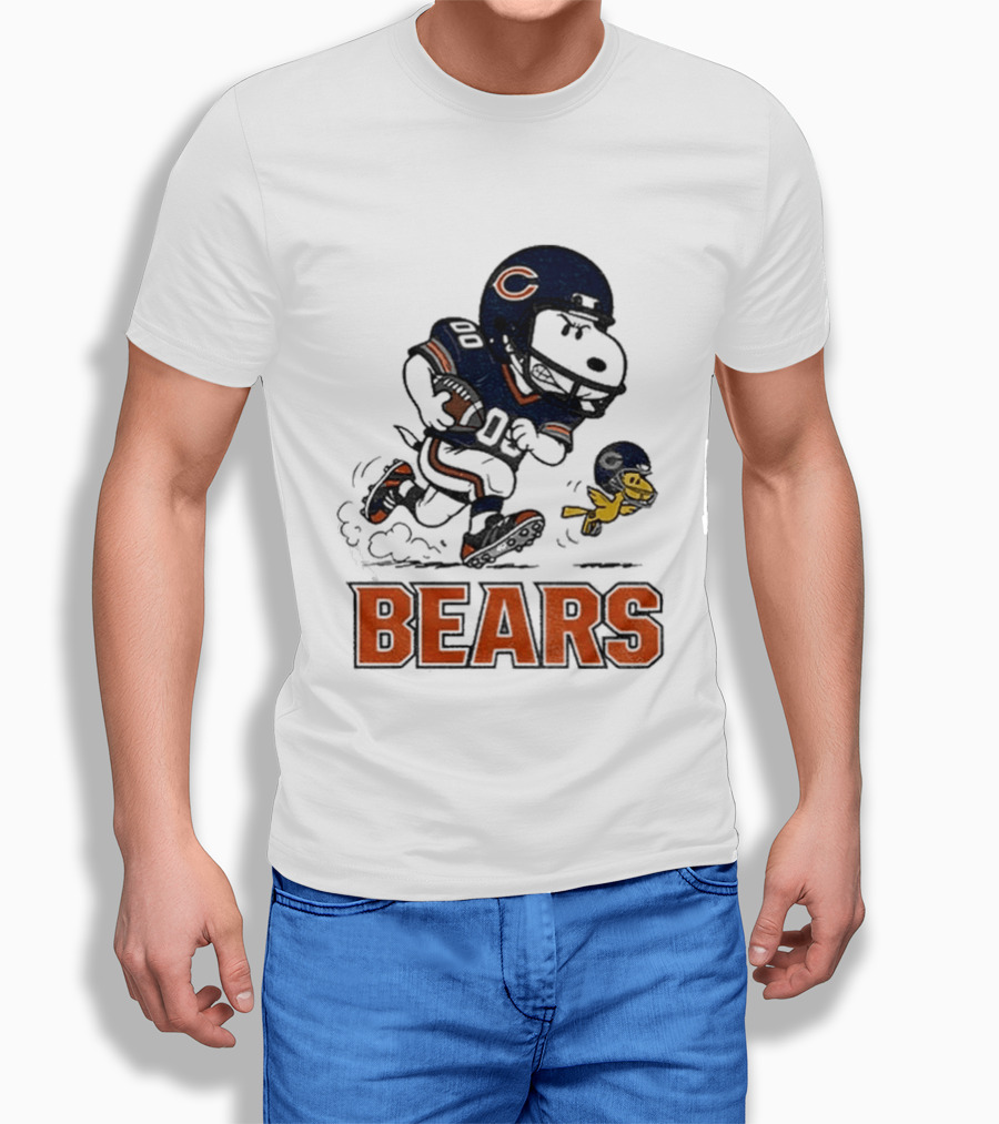 Chicago Bears Snoopy And Woodstock Football Team Fan T-Shirt