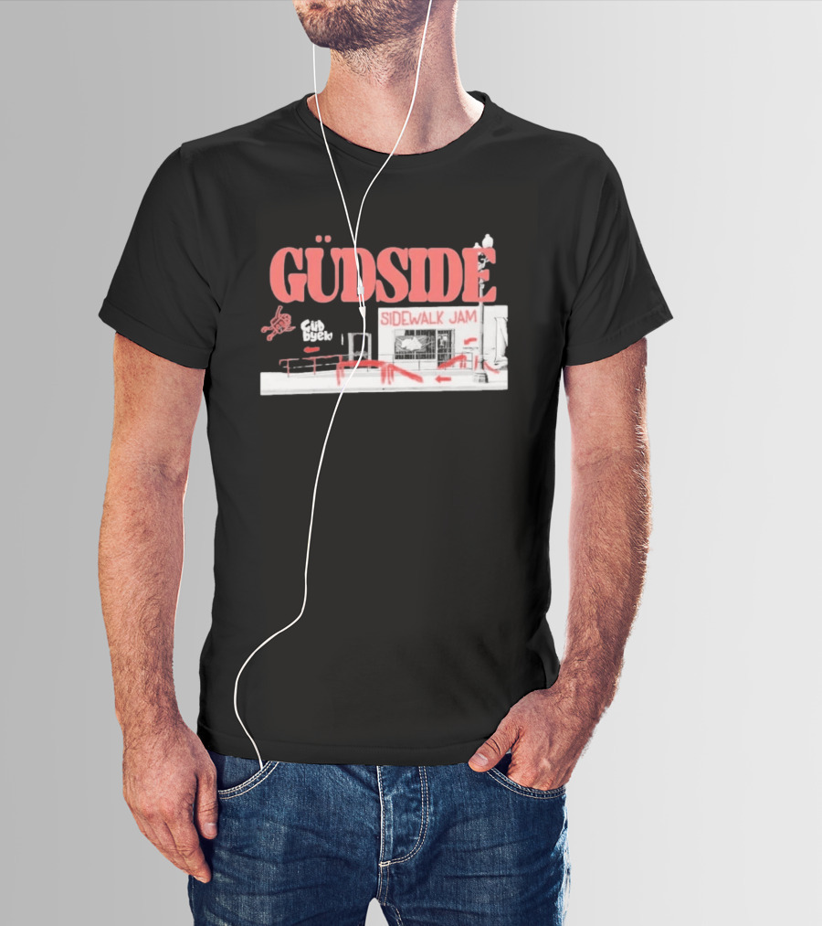 Güdside Sidewalk Jam Güd Byek Skateboard Street T-Shirt