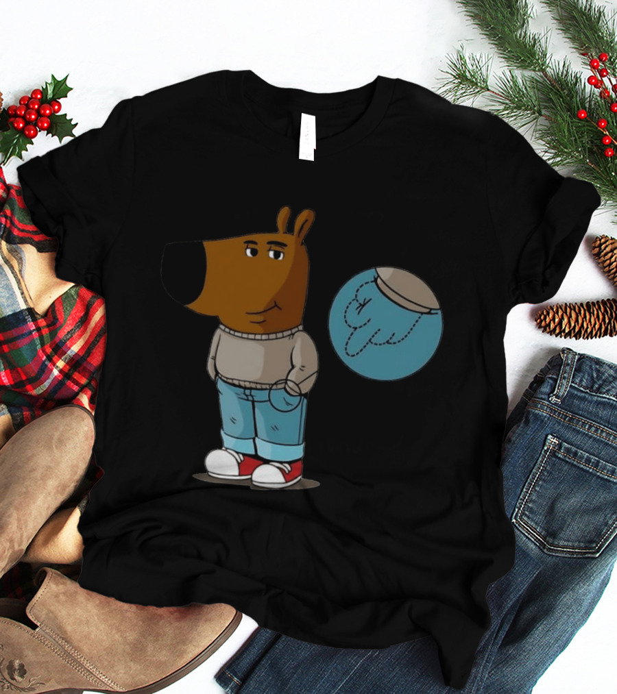 Chill Guy Middle Finger Bear Sweater Jeans Casual T-Shirt