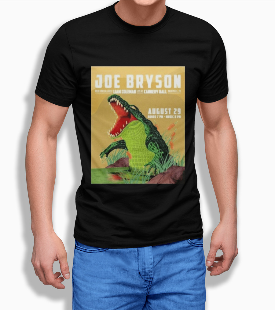 Joe Bryson With Special Guest Liam Coleman Live At Cannery Hall Nashville August 29 Crocodile T-Shirt