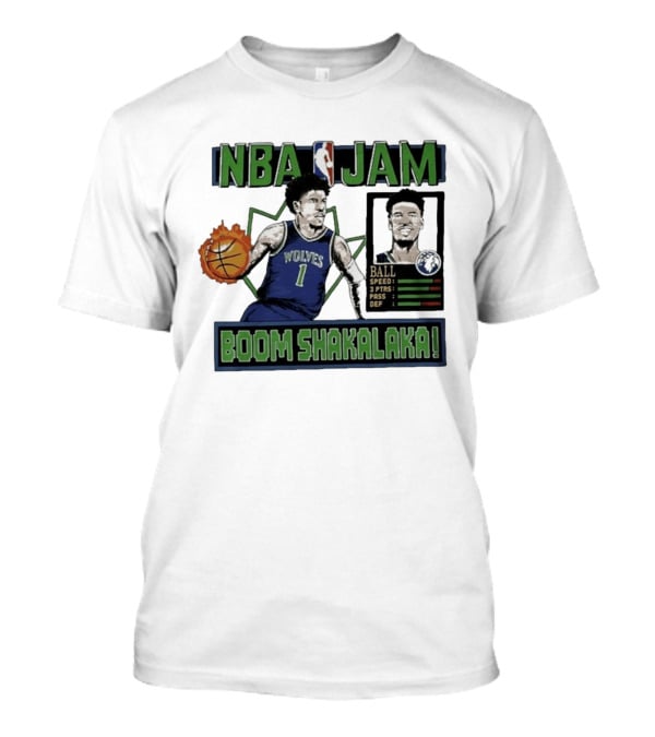NBA Jam Minnesota Timberwolves Wolves Ball Boom Shakalaka T-Shirt