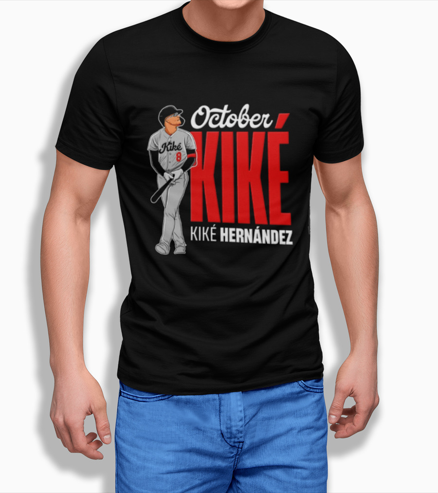 October Kike Kiké Hernández MLB 8 Baseball Player Bat T-Shirt