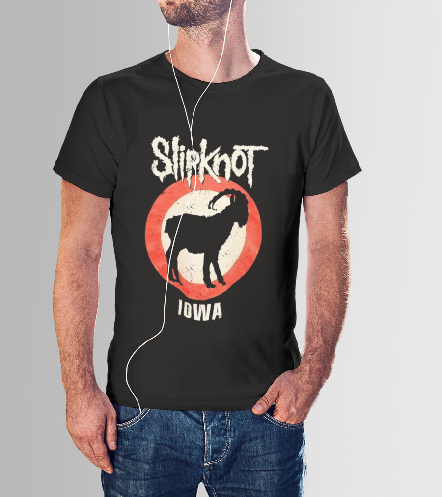 Slipknot Iowa Distressed Goat Heavy Metal T-Shirt