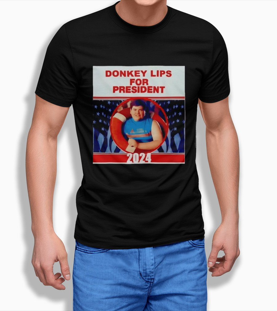 Donkey Lips For President 2024 Salute Your Shorts Campaign T-Shirt
