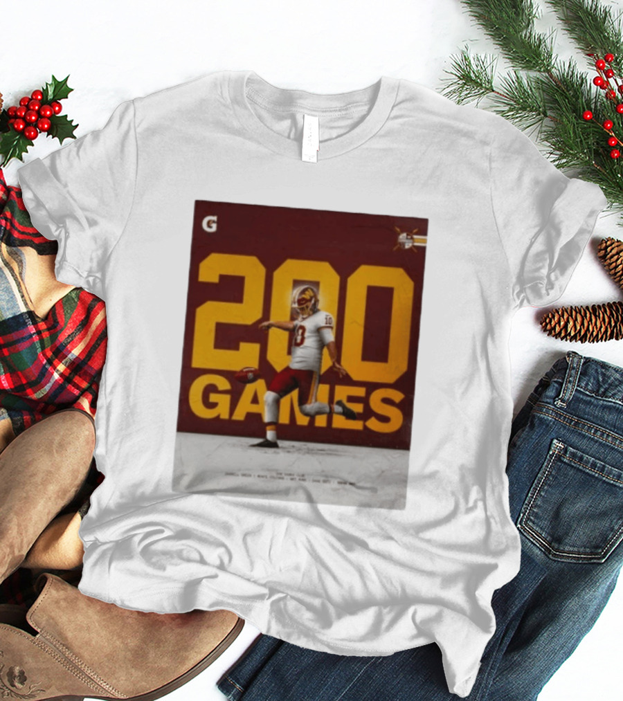 200 Games Tress Way 200 Games Club Washington Commanders T-Shirt
