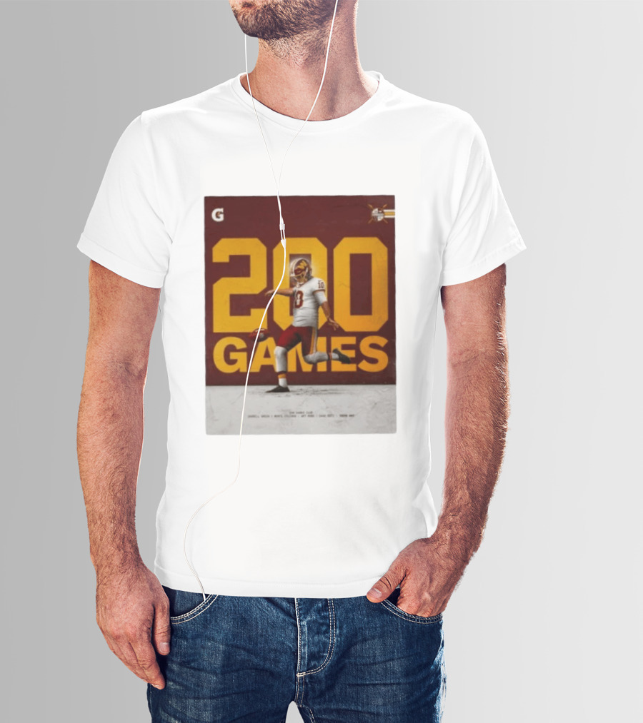 200 Games Tress Way 200 Games Club Washington Commanders T-Shirt