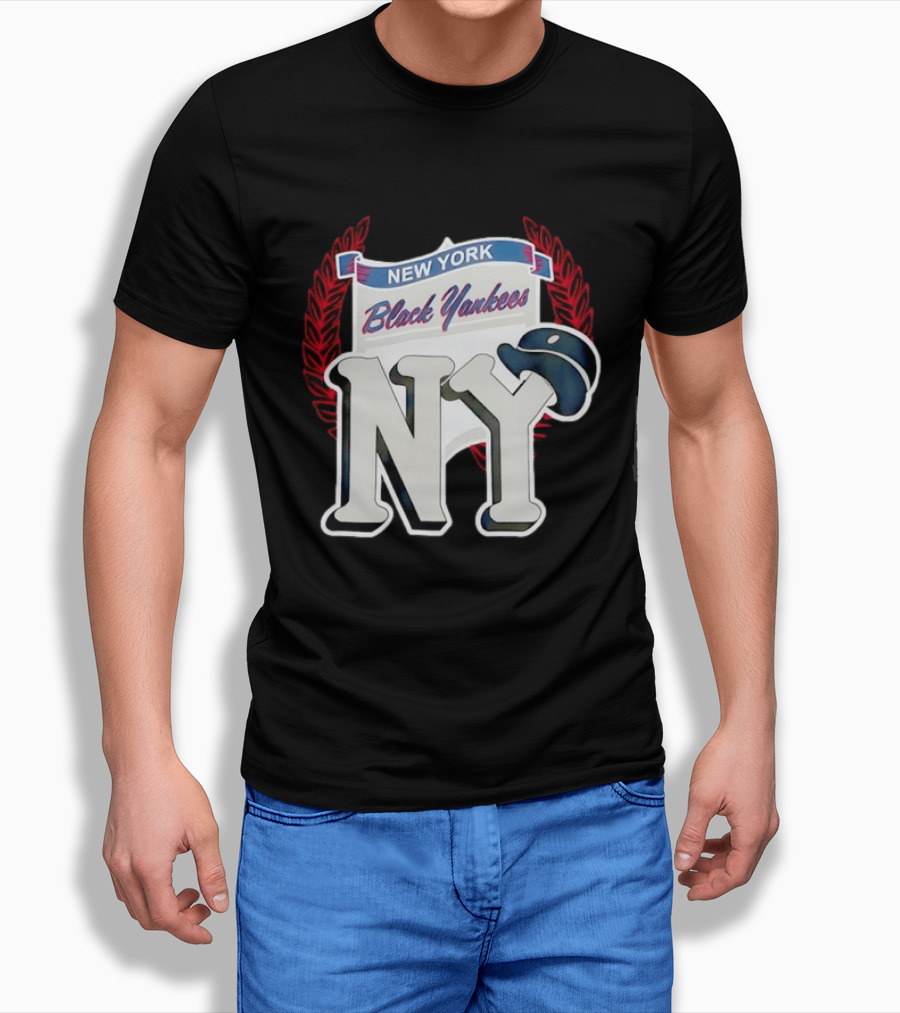 New York Black Yankees NY Negro Leagues History Emblem With Cap T-Shirt