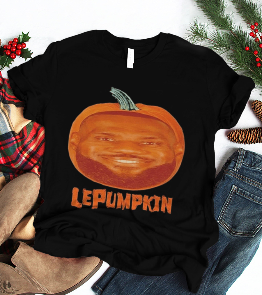 Lebron James Lepumpkin Pumpkin Happy Fall Halloween Basketball T-Shirt
