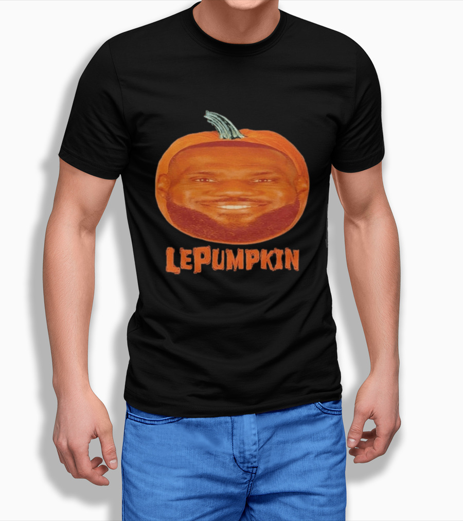 Lebron James Lepumpkin Pumpkin Happy Fall Halloween Basketball T-Shirt