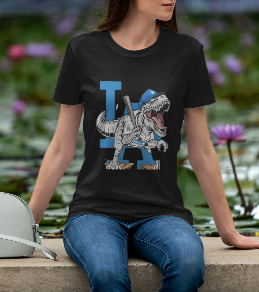 Los Angeles Dodgers Dinosaur Collaboration With LA Baseball Team T-Shirt