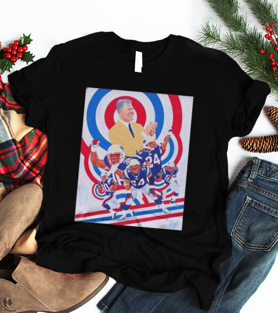 Patriots Celebration Collage With Bill Belichick And Legendary Players T-Shirt