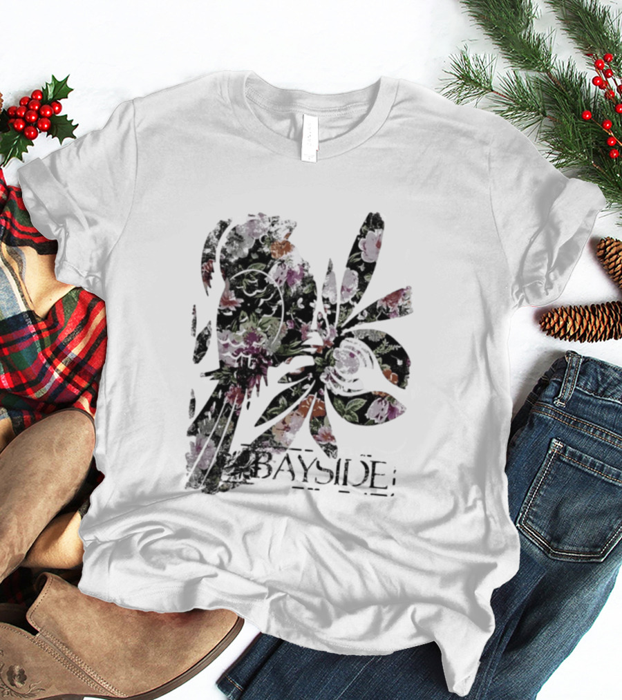 Bayside Floral Bird Distressed Alternative Rock T-Shirt