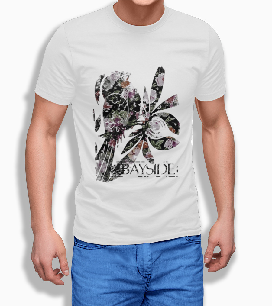 Bayside Floral Bird Distressed Alternative Rock T-Shirt