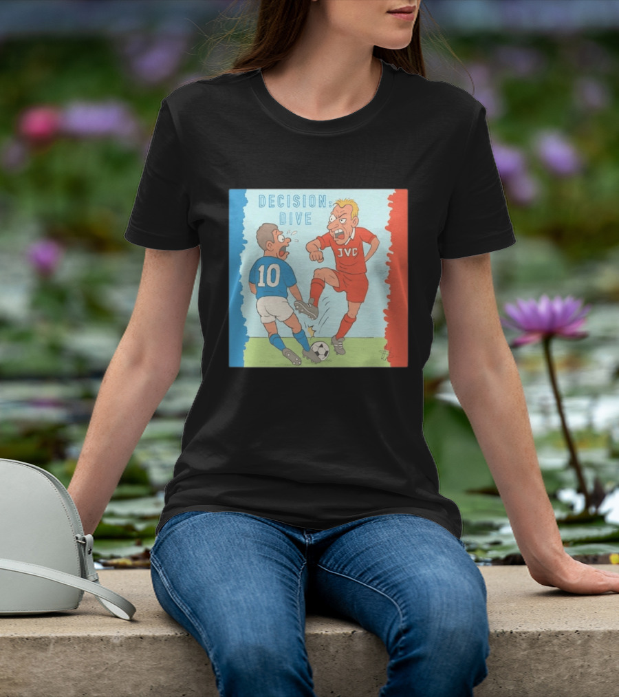 Decision Dive JVC Arsenal Football Cartoon Vintage Rivalry T-Shirt