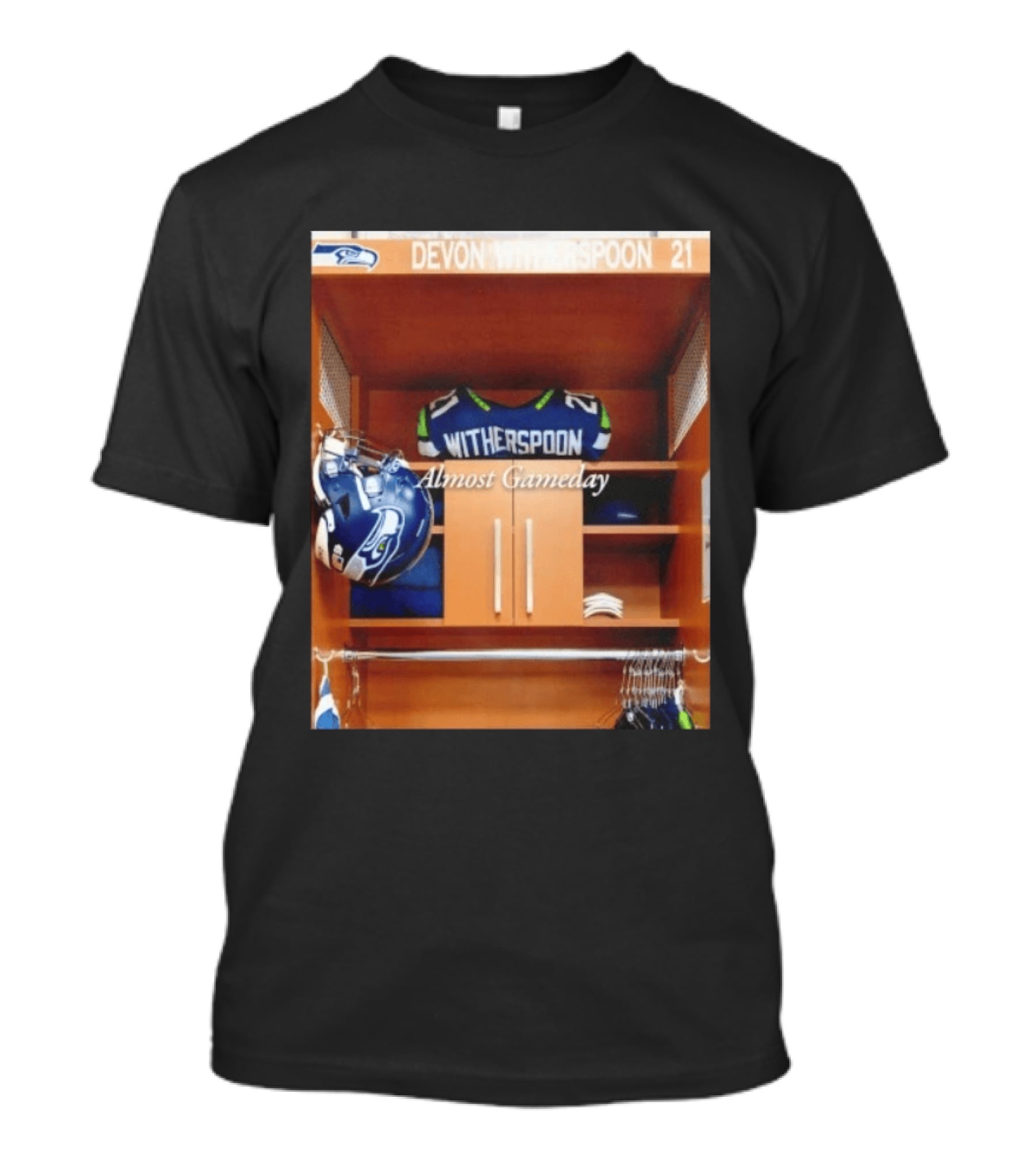 Devon Witherspoon Seattle Seahawks 21 Almost Gameday Locker Room T-Shirt