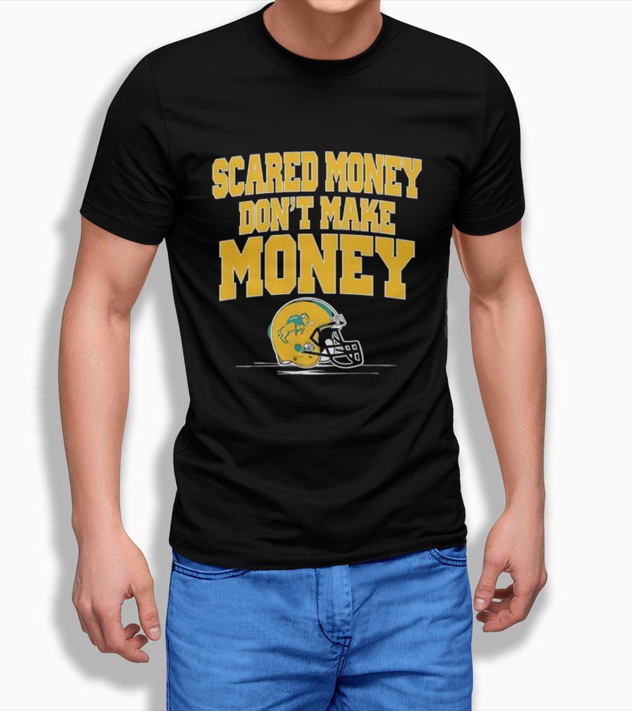 Scared Money Don't Make Money Buffalo Helmet Football T-Shirt