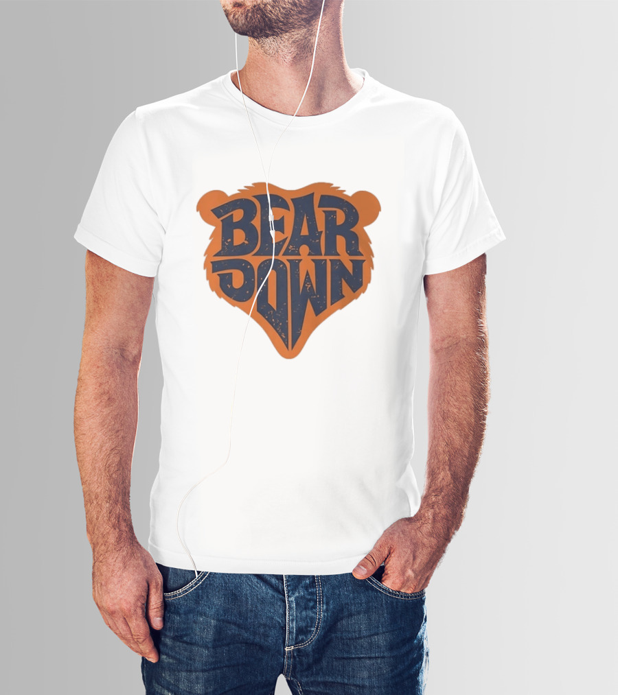 Chicago Bears Bear Down Distressed Vintage Sports Fan T-Shirt