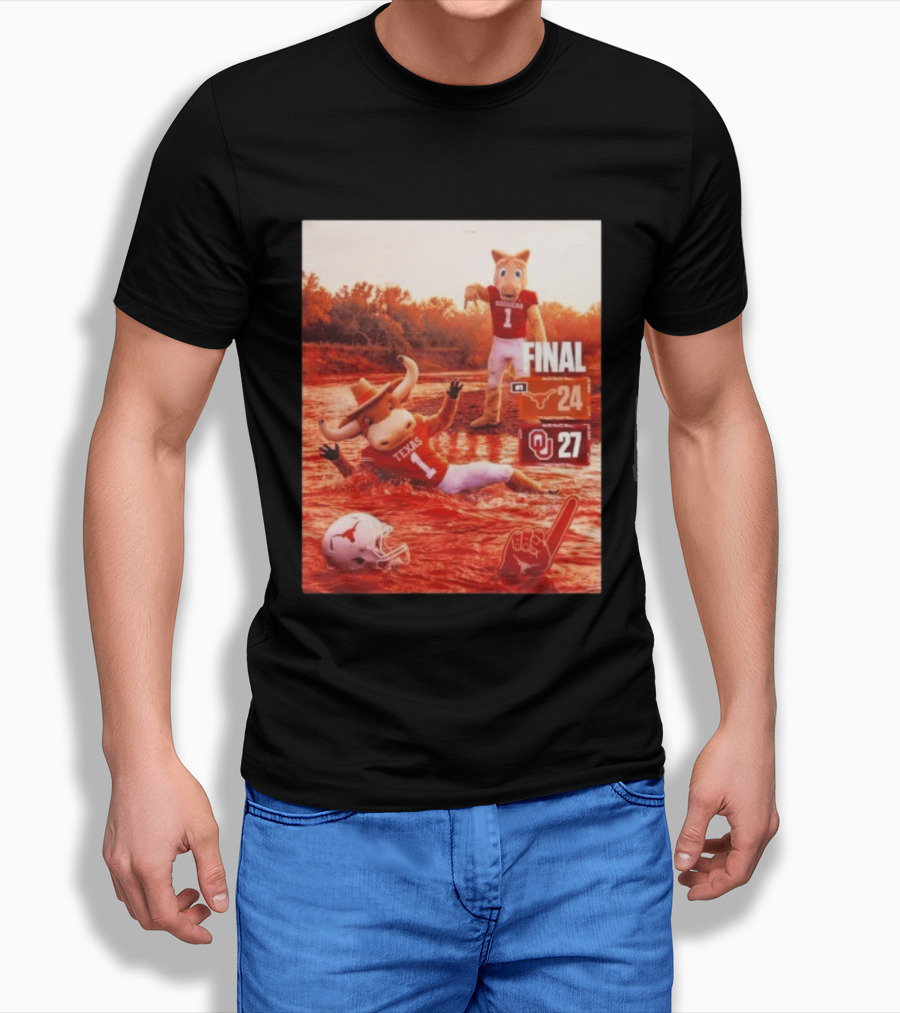 Texas Vs Oklahoma Final Score Longhorns 24 Sooners 27 T-Shirt