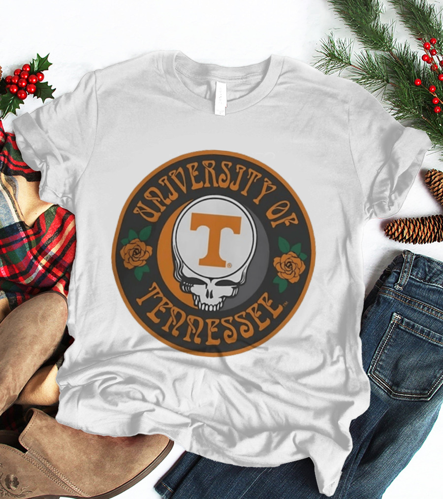 University Of Tennessee Grateful Dead Steal Your Face Skull Roses T-Shirt
