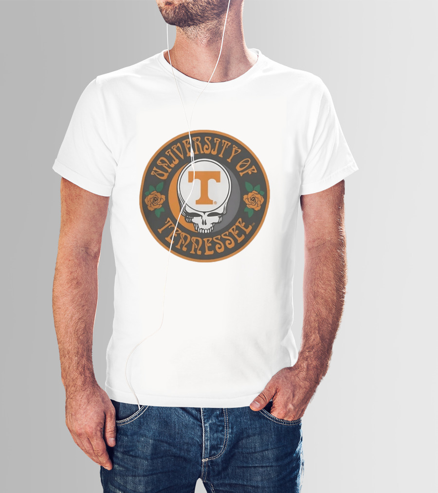 University Of Tennessee Grateful Dead Steal Your Face Skull Roses T-Shirt