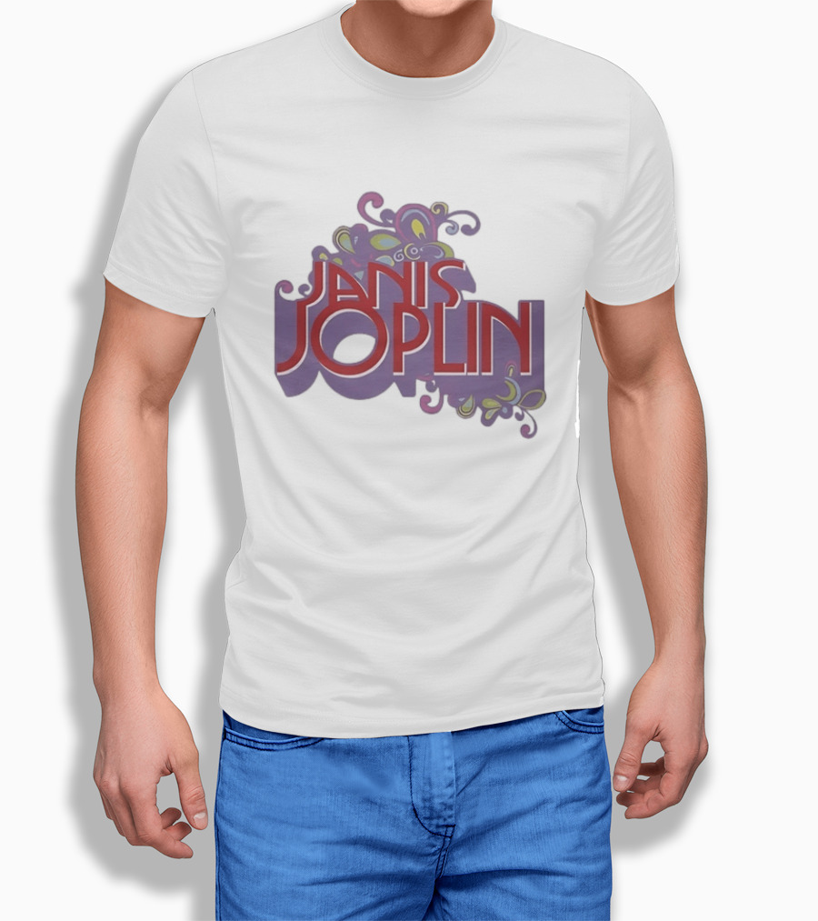 Janis Joplin Psychedelic Floral Rock Music T-Shirt