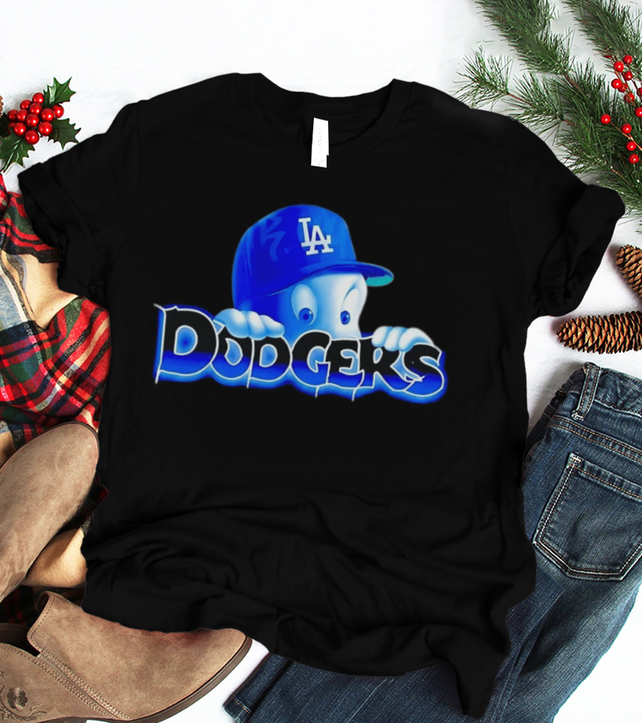 Casper Dodgers Los Angeles Baseball Cap Ghost T-Shirt