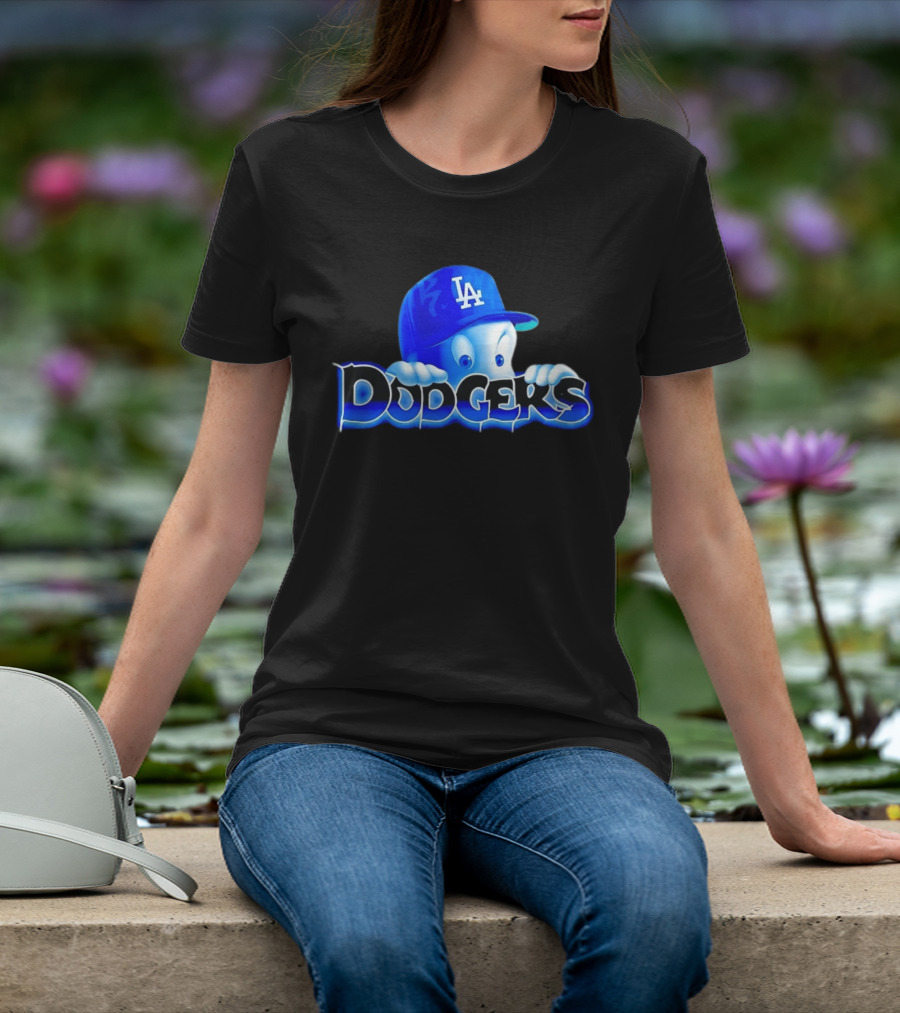Casper Dodgers Los Angeles Baseball Cap Ghost T-Shirt