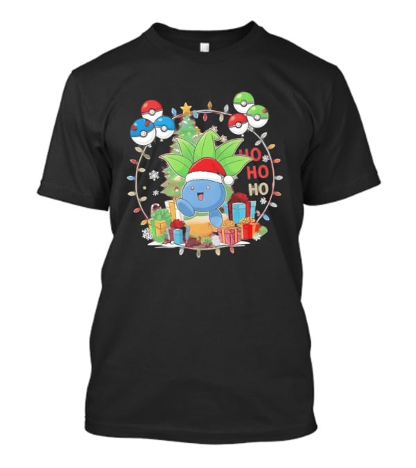 Oddish Ho Ho Ho Christmas Pokémon Festive Scene T-Shirt
