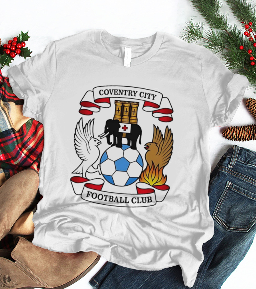 Coventry City Football Club Crest Elephant Phoenix Football T-Shirt