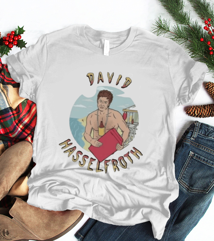 David Hasselfroth Lifeguard Bay Beach Rescue Scene T-Shirt