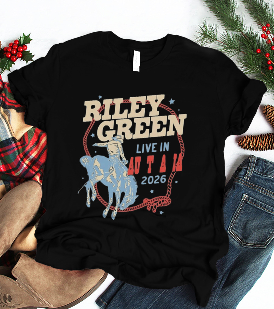 Riley Green Live In Australia 2026 Country Music Cowboy Rodeo T-Shirt
