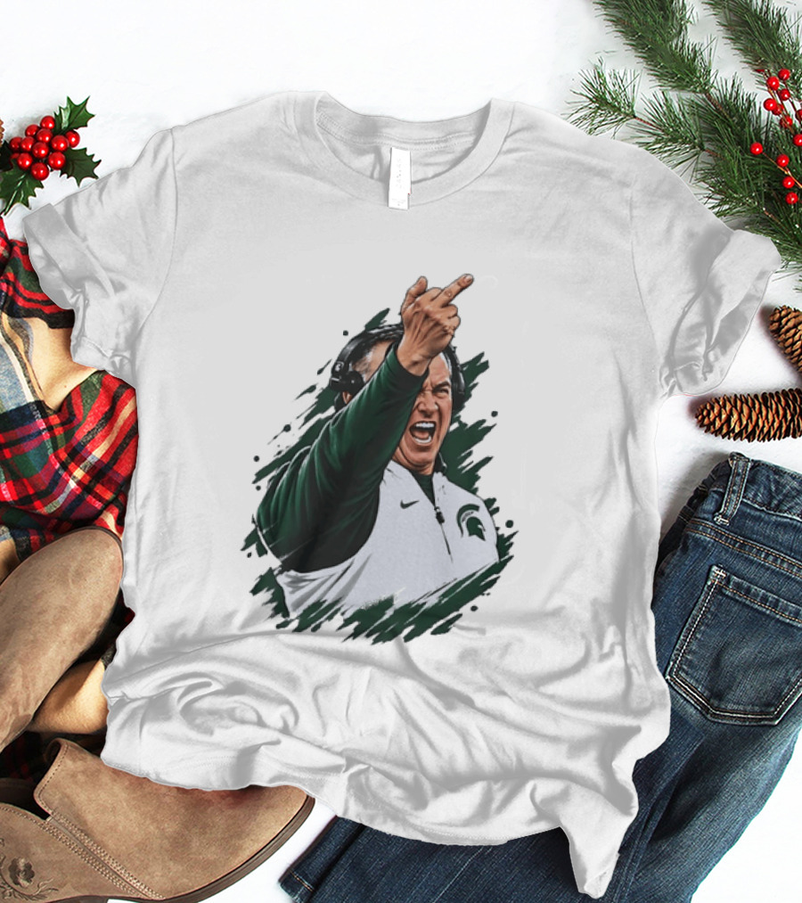 Michigan State Spartans Coach Gesture Iconic Sports Moment T-Shirt