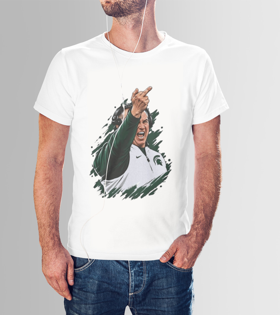 Michigan State Spartans Coach Gesture Iconic Sports Moment T-Shirt