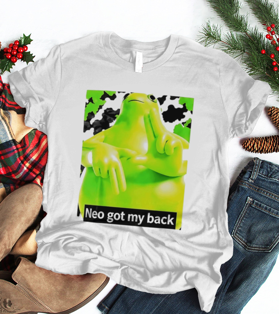 Neo Got My Back Green Frog Meme T-Shirt
